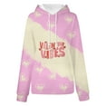 thumbnail image 4 of Bjutir Valentines Day Women Tops 2024 Fashion Sweatshirt Printed Round Neck Long Sleeved Casual Hoodie, 4 of 5