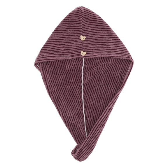 Unique Bargains 1 Pc Women Soft Pinstripe Hair Towel Vacation Business Red