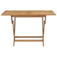 thumbnail image 3 of vidaXL Outdoor Dining Table Folding Table Garden Furniture Solid Wood Teak, 3 of 14