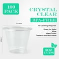 thumbnail image 3 of VPLUS 100 Pack 9oz Clear Plastic Cups, Disposable Crystal Drinking Cups, PET Plastic Party Cups for Wine, Juice,Iced Coffee and Cold Drinks, 3 of 7