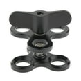 thumbnail image 2 of 1 Inch Underwater Ball Clamp 3 Holes Easy Releasing Mounting and Moving Around Clamp for Scuba Diving Video Camera Tray System Black, 2 of 7