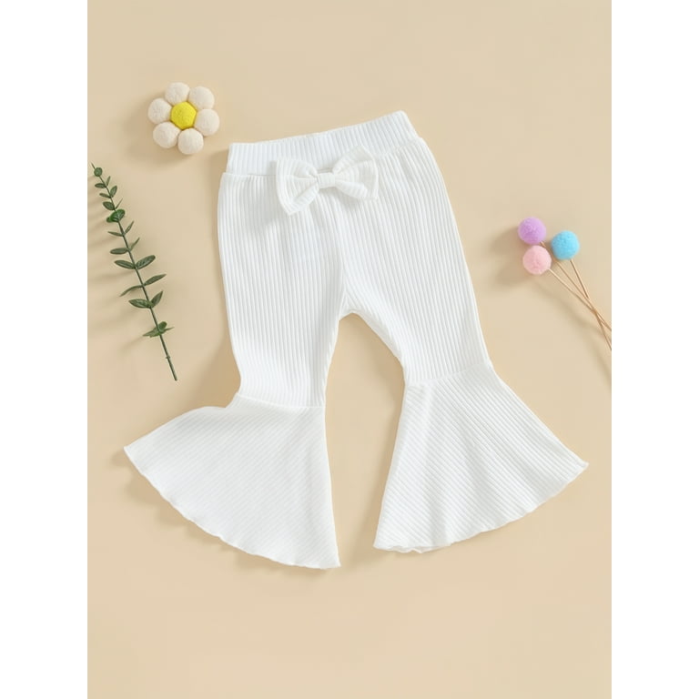 YTDSCS Little Baby Girls Elastic Flare Pants Summer Fashion