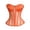 Orange, variant on Yxbdin Sheer Mesh Corset Tops for Women Night Out Overbust Corset Boned Bustiers Lace Up Back Bustier Shapewear Trendy Strapless Body Shaper