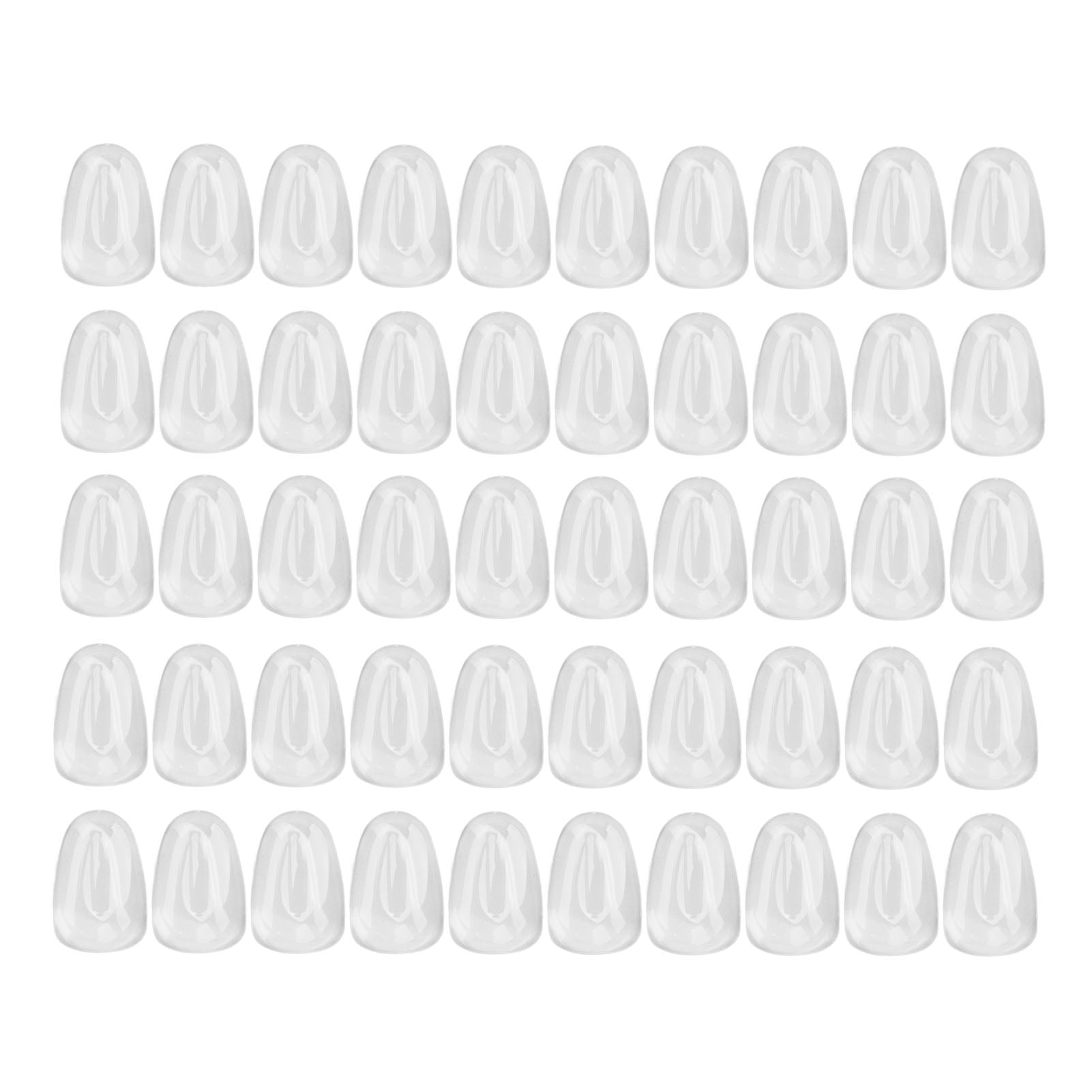 Ccdes Glass Nail Art Display,50pcs Nail Color Board Tips Round Head