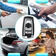 thumbnail image 4 of Unique Bargains 4 Button Key Fob Case Keyless Entry Remote Key Shell for BMW 328i 435i with Blade No Chip Silver Tone, 4 of 7
