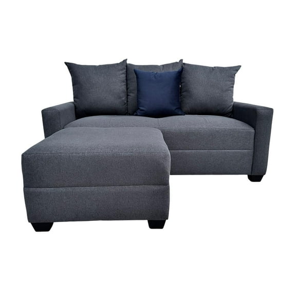 Sala Esquinera Lilo Lino Gris, Salvanto, 160X155 CM