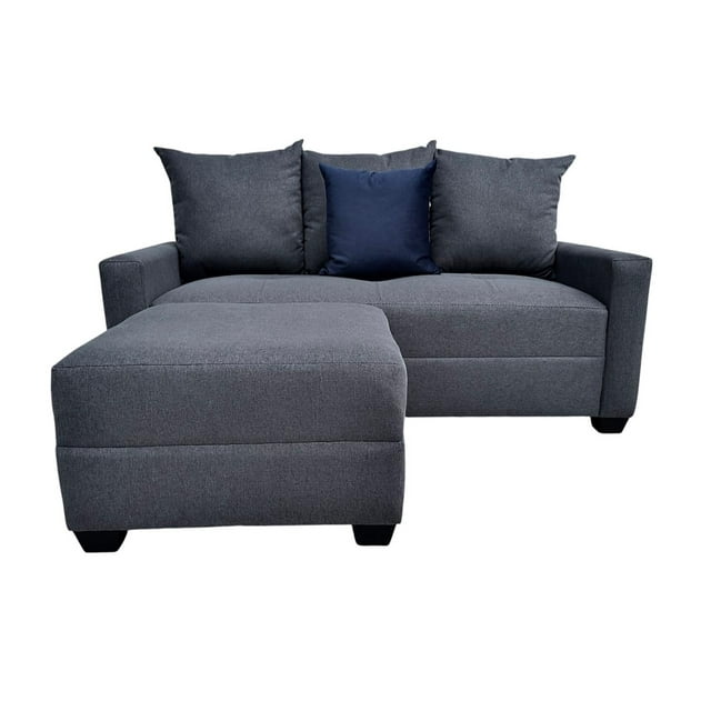 Sala Esquinera Lilo Lino Gris, Salvanto, 160X155 CM