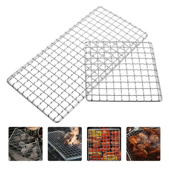 Raindrops  Charcoal Grills Outdoor Cooking Stainless Steel Barbecue Grid Baking Mesh