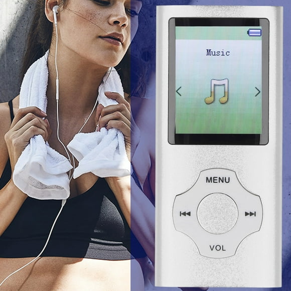 Lecteur MP3 BT, Lecteur MP3 MP4 Ultra Mince Lecteur de Musique Portable avec Petite Carte Mémoire 64 Go, Lecteur de Musique Numérique à Réduction de Bruit pour Enfants Adultes