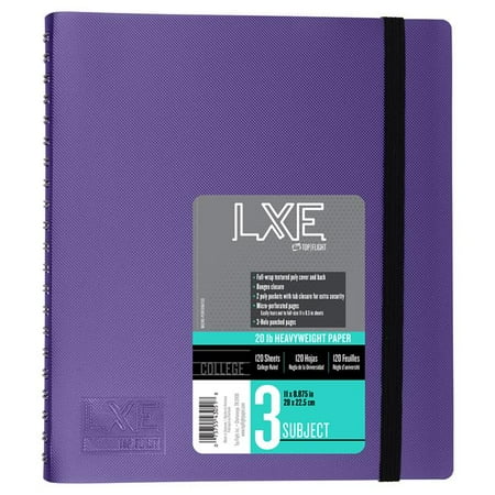 Lxe Notebooks - Top Flight 2315178 11 x 8.5 in. DDI LXE 3 Subject Upgrade Poly Spine Wrapped Notebook - Case of 12