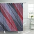 thumbnail image 1 of ABPHQTO Negro, blanco y rojo de líneas de rayas diagonales en capas con cortina de ducha contemporánea detallada Cortina de baño 165x180 cm, 1 of 2