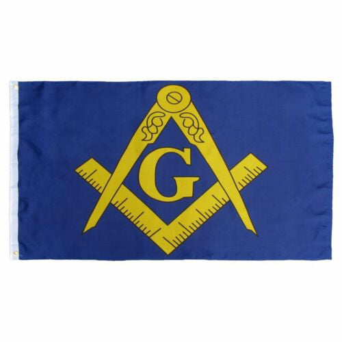 MASONIC Blue and Yellow Flag 3x5 Polyester Historical 