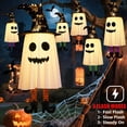 thumbnail image 3 of Sombreros de bruja resplandeciente Cuorung Hanging Ghosts para Halloween, paquete de 3, 3 of 9
