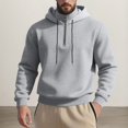 thumbnail image 2 of IWRICH Mens Casual Cotton Hoodies Drawstring Quarter Zip Pullover Sweatshirts XXL, 2 of 8