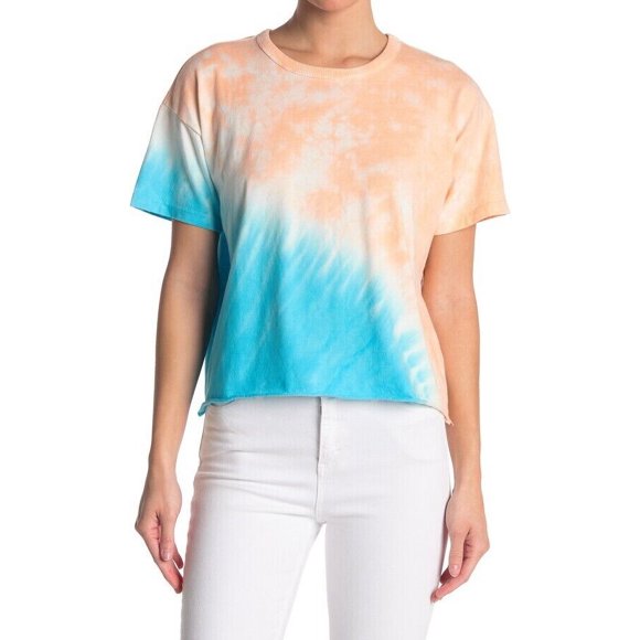 Abound Tee-Shirt Oversize Tie Dye Manches Courtes Orange Bleu Taille L