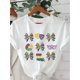 thumbnail image 2 of Camiseta con estampado de Mardi Gras y pajaritas para mujer, 100 % algodón, cuello redondo, manga corta, para primavera/verano, ideal para deportes de ocio., 2 of 7