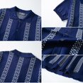 thumbnail image 2 of Yaoyar Men's Knit Shirts Short Sleeve Button Down Shirt Casual Button Up Cardigan Short Sleeved Lapel Top Vintage Summer Beach Shirts, 2 of 8