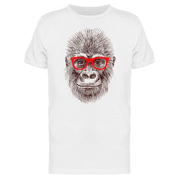 Funny Monkey With Red Glasses Tee Men's -Image by Shutterstock