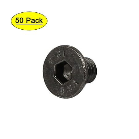 

M3x5mm Metal Black Nickle Plated Grade 10.9 Flat Head Hex Socket Cap Screw 50pcs
