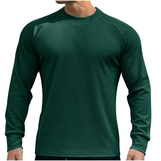CHGBMOK T-Shirts Grande Taille pour Hommes Mode Décontractée Lavage Manches Longues Col Rond, Tailles m-3TG