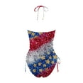 thumbnail image 5 of Xmyrz Tankinis Swimsuits For Women 2025 Independence Day Lace Up Split Flagged Print Vacation Leisure 2 Piece Swimwear Young Adult Swimsuits, 5 of 5