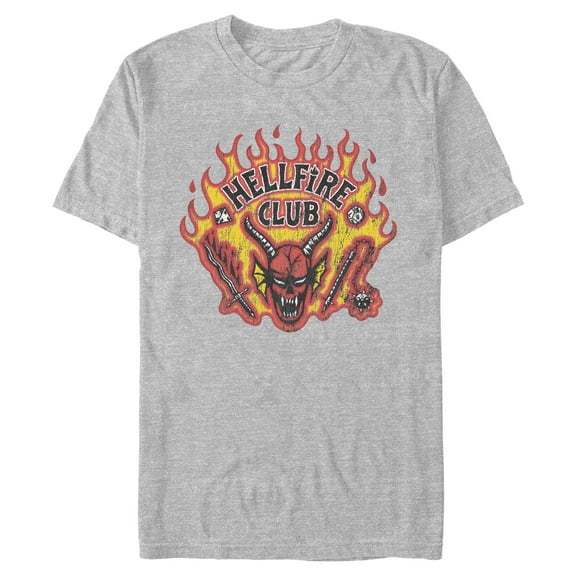 Netflix Men's Stranger Things Retro Hellfire Club Logo T Shirt