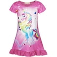 thumbnail image 1 of Camisones para niñas Ropa de dormir Unicornio Camisas para dormir Pijamas de manga corta para niños Vestido de noche para dormir Ormromra CJWUS-3966, 1 of 7