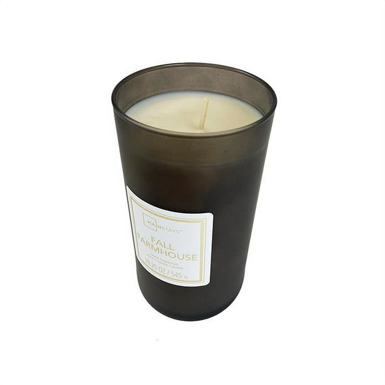 Frosted White 9oz Wood Wick Candle- Fragrance Free