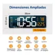 thumbnail image 3 of Reloj De Pared Digital Led Con Termó Alarmas Calendario 39cm, 3 of 8