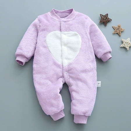 

Hunpta Infant Baby Playsuit Jumpsuit Romper Boy Fleece Girl Warm Clothes Thick Girls Outfits&Set