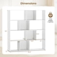thumbnail image 3 of Gymax Open Shelf Bookcase w/12 Storage Compartments 2 Anti-Tip Kits for Living Room, 3 of 10