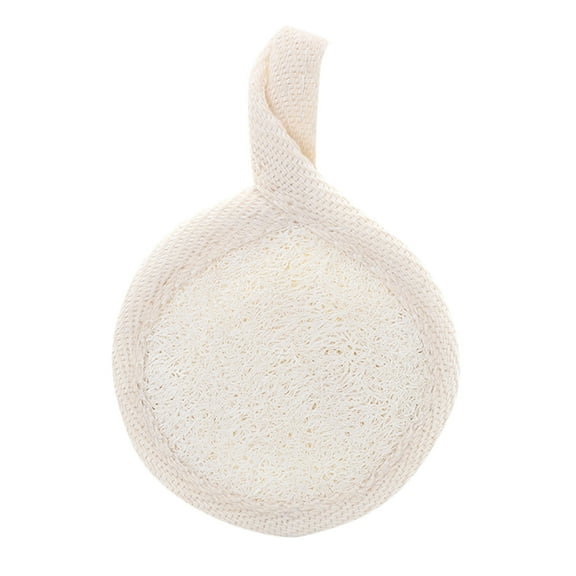 Beauty Tools Face Exfoliating Loofah Pad Scrubber for Facial Cleansing and Body Massage Natural Loofa Sponge Pads Manual Brush,2.56inch,Beige