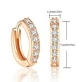 thumbnail image 3 of Fdelink Stud Earrings Golden Color Rhinestones Hoop Diamond Stud Earrings for Women Rose Gold, 3 of 3