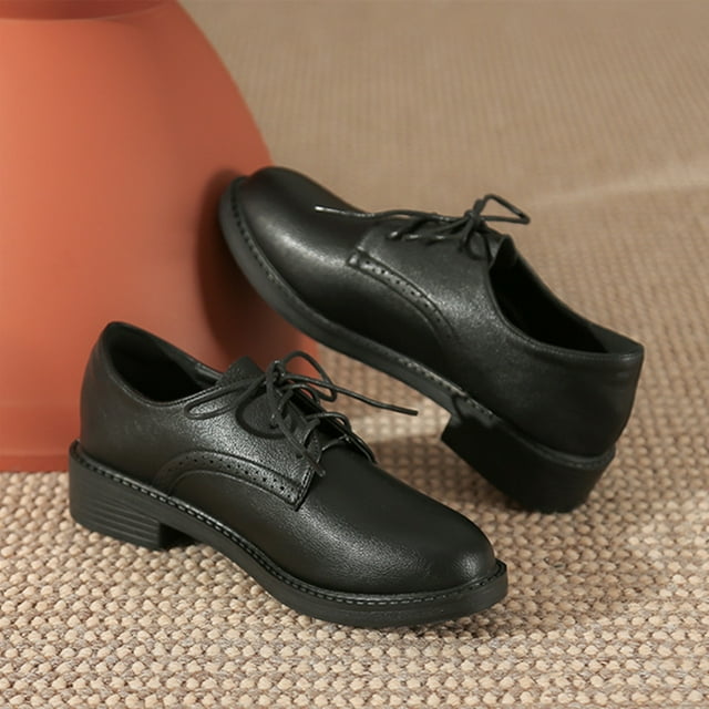 Cameland Richelieus Classiques pour Femmes à Lacets, Chaussures Habillées Formelles de Bureau
