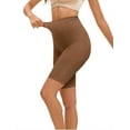 thumbnail image 5 of INSPIRE CHIC Women's Control Waist High Elasticity Thigh Shapers High-Waisted Butt Lifter Control Panties L Brown, 5 of 6