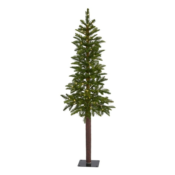 Nearly Natural 5ft Alaskan Alpine Christmas Tree with 100 Clear Microdot LED