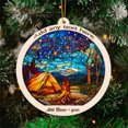 thumbnail image 3 of Starry Camp Fire Stained Glass Suncatcher Ornament – Ornament Gift for Family, Friends, Men & Women, Christmas 2025 Keepsake, 3 of 6