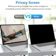 thumbnail image 3 of 15.6" Laptop Privacy Screen Filter for 16:9 Widescreen Computer Monitor Screen Protector Film, 15.6 Inch Monitor Privacy Shield and Anti-Glare Protector, Anti-Scratch, Anti Blue Light Filter, 3 of 7