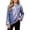 Blue, variant on Purcolt Girls Metallic Shiny Long Sleeve T-Shirt Kids Sparkly Crew Neck Loose Fit Casual Top Party Performance Costume Tees, Size 2-15 Years