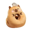 thumbnail image 2 of Almohada para la siesta Animales de peluche Muñeca capibara Almohada versátil para el cuello Escritorio para dormir Ojos abiertos, 2 of 9