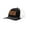 Black/White, variant on Deer Antlers Georgia Flag Laser Engraved Leather Patch Trucker Hat, Khaki/Coffee