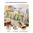thumbnail image 4 of Easter Couch Cover, Spring Sheep Bunny Duck Plants Wooden Grain Oversized Sofa Cover Blanket for 3 Cushion Couch, Sectional Sofa Slipcover Furniture Protector for Living Room Bedroom 71''x150'', 4 of 9