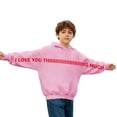 thumbnail image 5 of Hxshgdsn Long Sleeve Sweatshirts For Girls And Boys Cute Letters Printed With Hooded Pullover Tops Pink 4 Years, 5 of 7