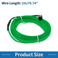 thumbnail image 5 of Unique Bargains 2m EL Wire Cable LED Glow String Light Car Interior Lighting Strip Flexible Neon Light for Car Decoration Cigarette Lighter(12v) Green, 5 of 7