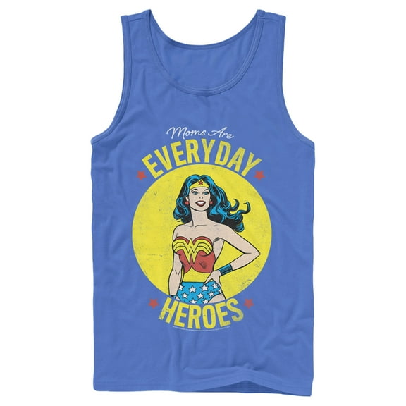 Men's Wonder Woman Moms Are Everyday Heroes  Tank Top Royal Blue Medium