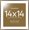 14x14, variant on 14x14 Bronze Metal Picture Frame with Mat, Tempered Glass, Wall Kit, Set of 1