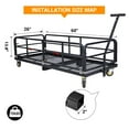 thumbnail image 2 of Luku 750 Lbs Heavy Duty Hitch Mount Cargo Carrier with Wheel and Handle - 60" x 26" x 13.8" Folding Cargo Rack Rear Luggage Basket Fits 2" Receiver for Car SUV Camping Traveling, 2 of 8