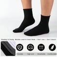 thumbnail image 2 of 5/10/20Pairs Black Socks  Summer Casual Couple's Stockings Tennis Socks Sweat Absorbing Breathable For Home Use Tubesocks Comfy Thin Socks , Not Hot At All & Stretchy !, 2 of 5