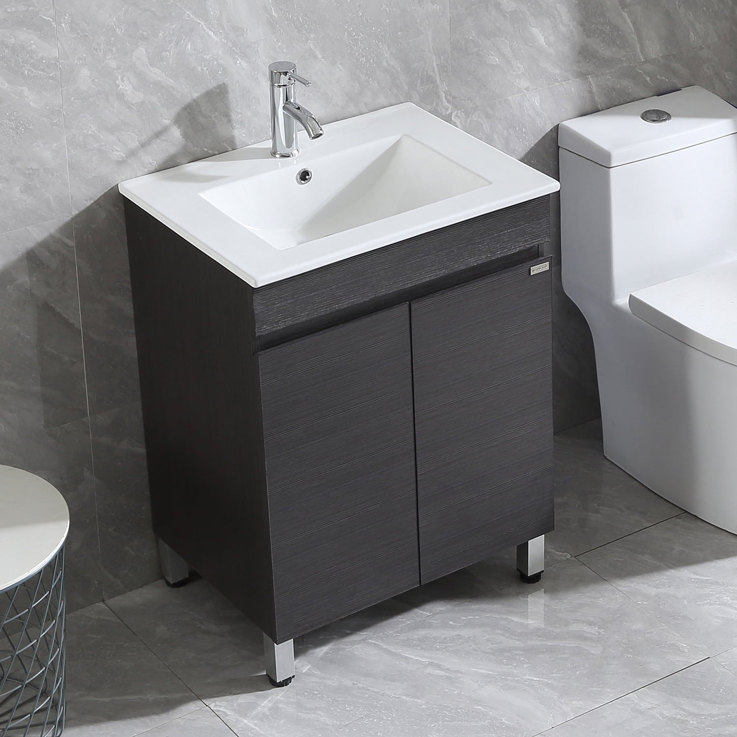 Black Bathroom Vanity Cabinet Wood Set, Vanity Cabinets For Vessel Sinks