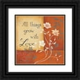 thumbnail image 1 of Lewis, Kim 26x26 Black Ornate Wood Framed with Double Matting Museum Art Print Titled - Grow With Love, 1 of 4